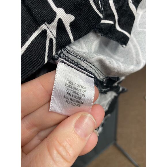 Krazy Kat black white floral  100% cotton jqcket size L (b42) - Picture 2 of 7